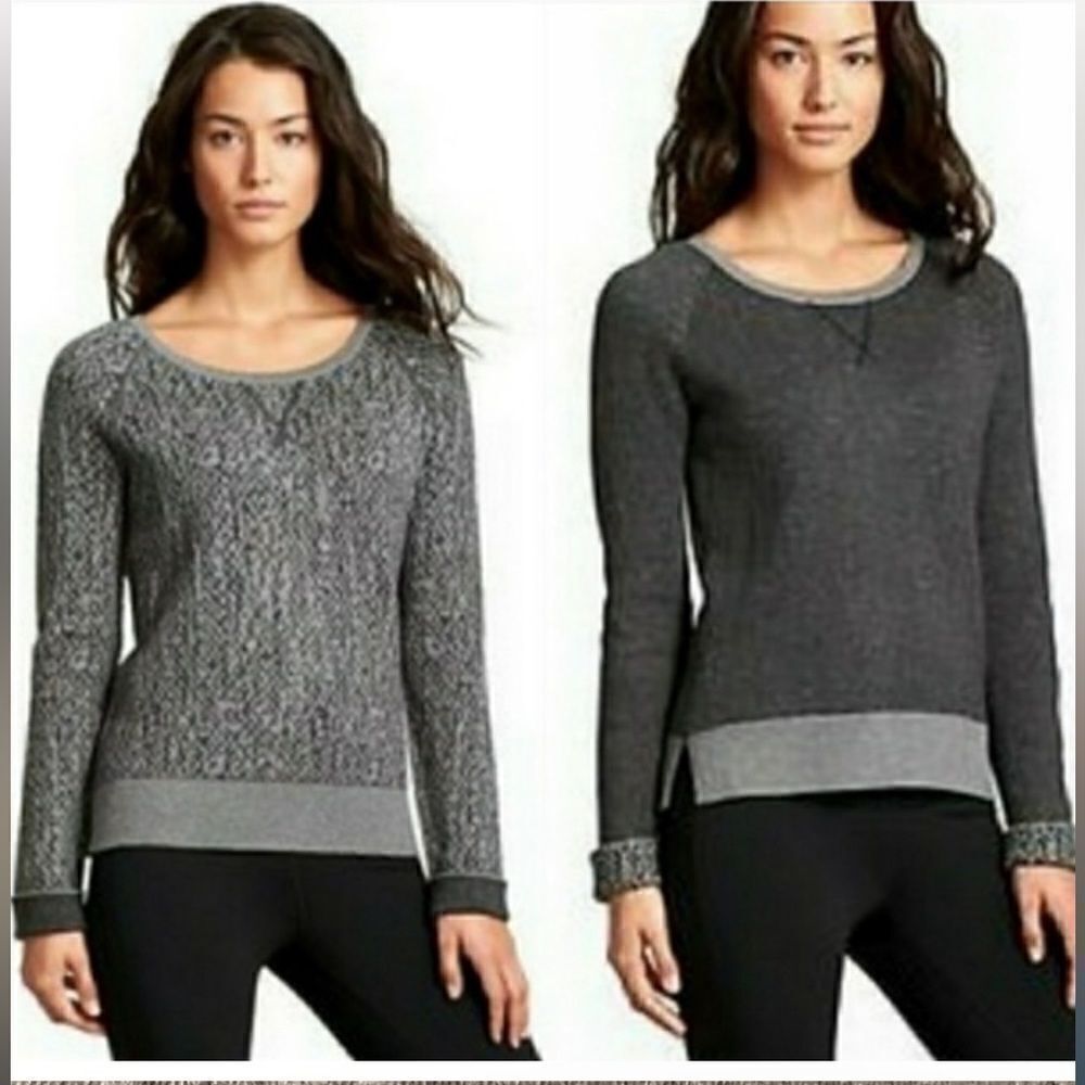 Athleta Reversible Adder Sweater Size Small